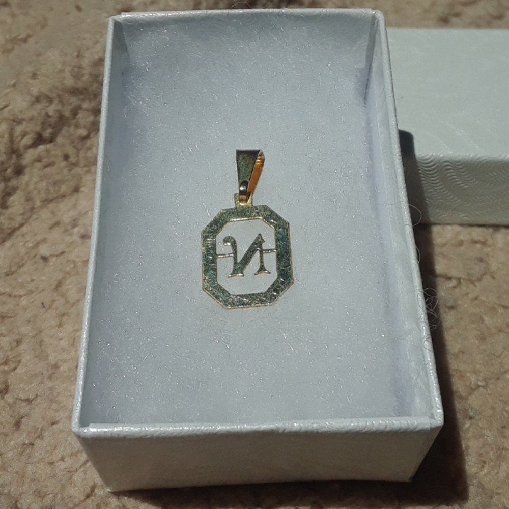 Gold Plated "N" Charm Nib - image 2